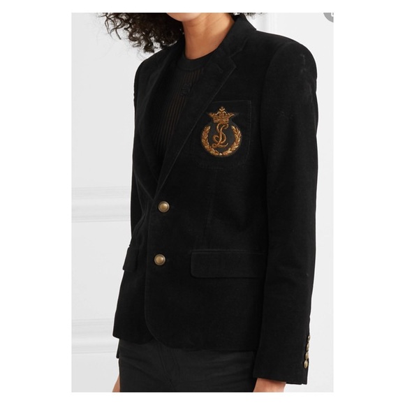 LizWear Blazer Black Vintage Preppy Style 100% Cotton Ivy League Blazer Size 8 - Picture 12 of 12